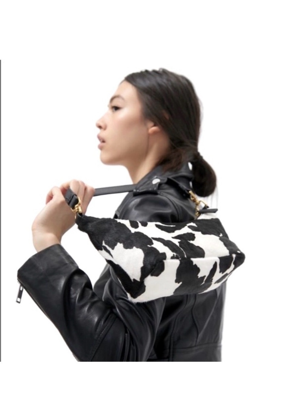 Urban outfitters Black & White Cowhide Shoulder Bag